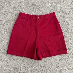 Copper Key High Rise Cotton Twill Mom Short Red Size 11